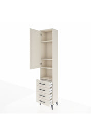 Arges Dolap 4 Raflı 4 Çekmeceli Tek Kapaklı 44x30x221 - S28M169V1A