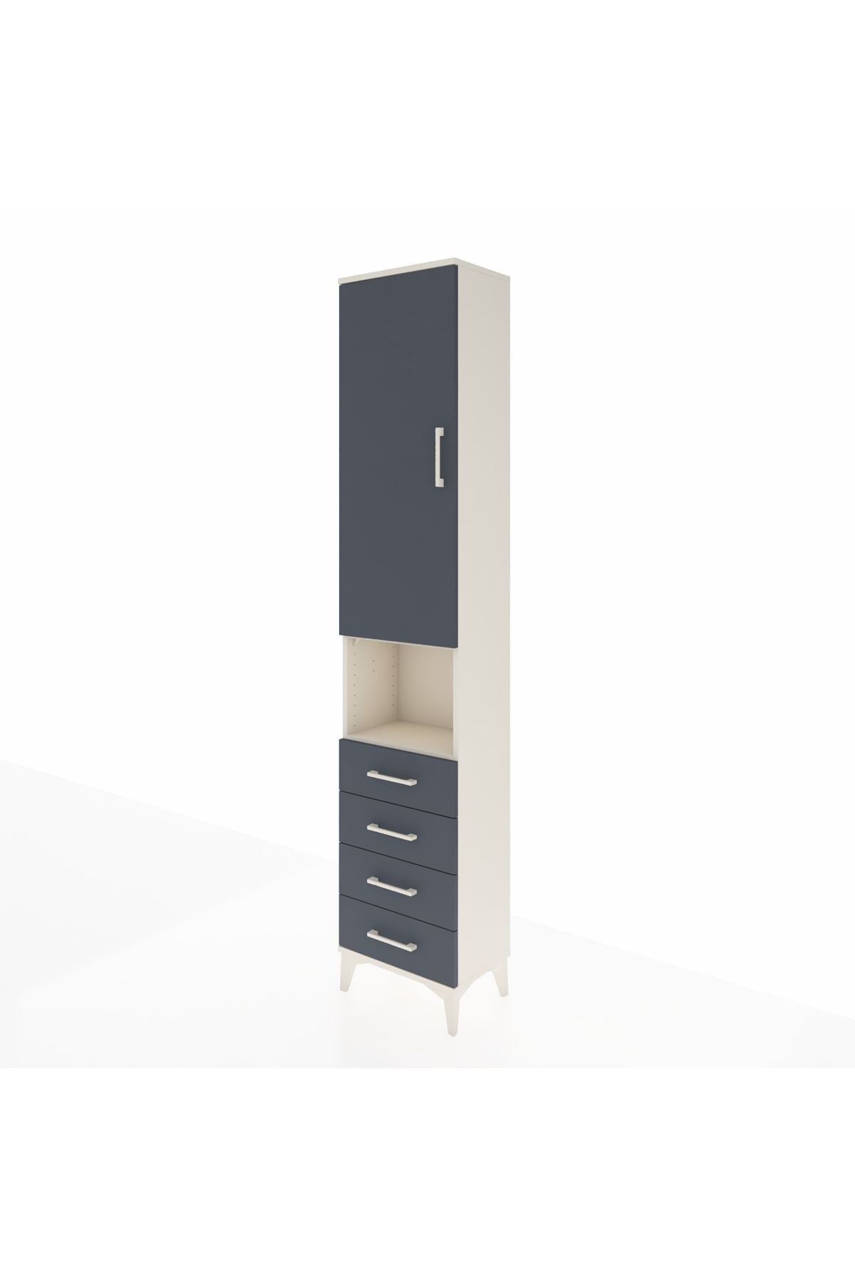 Arges Dolap 4 Raflı 4 Çekmeceli Tek Kapaklı 44x30x221 - S28M169V2A