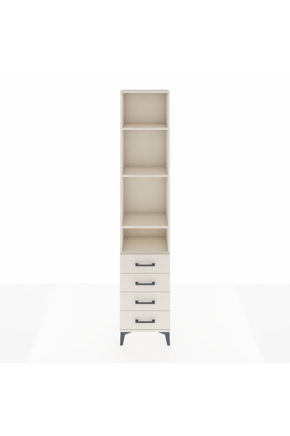 Arges Dolap 4 Raflı 4 Çekmeceli 44x30x221 - S28M170V1A