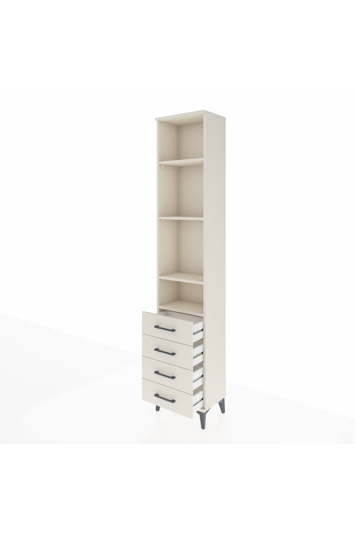Arges Dolap 4 Raflı 4 Çekmeceli 44x30x221 - S28M170V1A