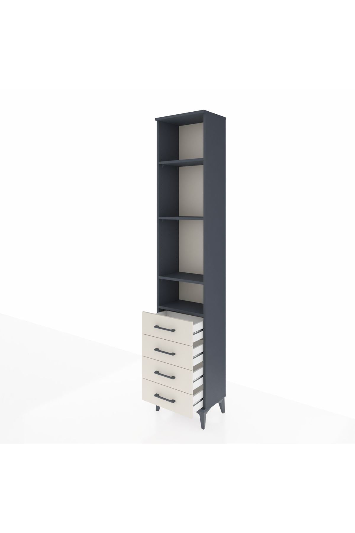 Arges Dolap 4 Raflı 4 Çekmeceli 44x30x221 - S28M170V4A