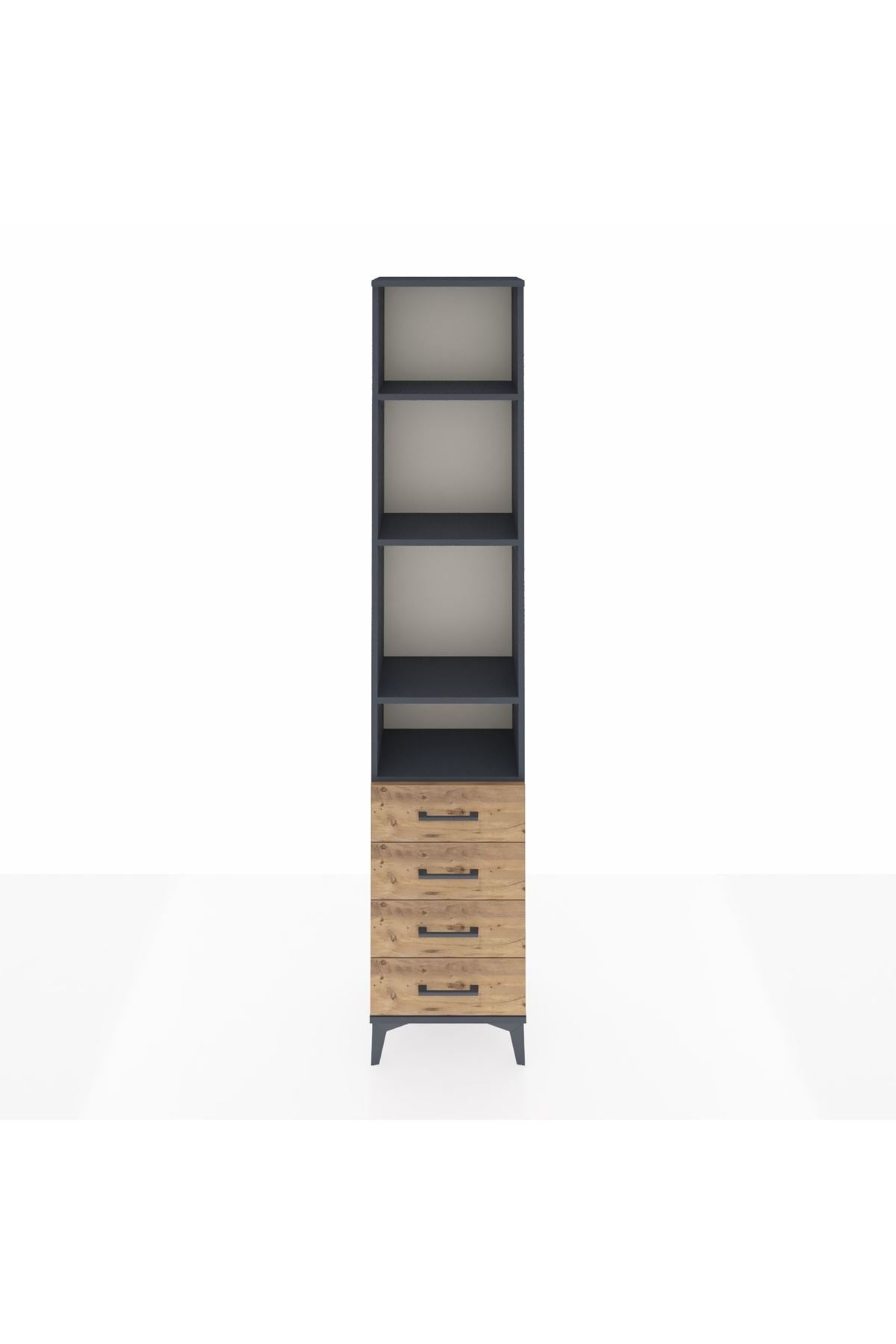 Arges Dolap 4 Raflı 4 Çekmeceli 44x30x221 - S28M170V6A