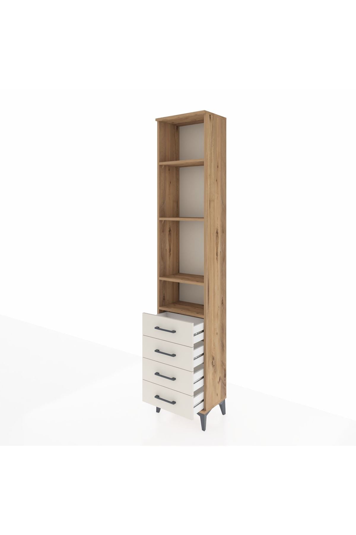 Arges Dolap 4 Raflı 4 Çekmeceli 44x30x221 - S28M170V7A