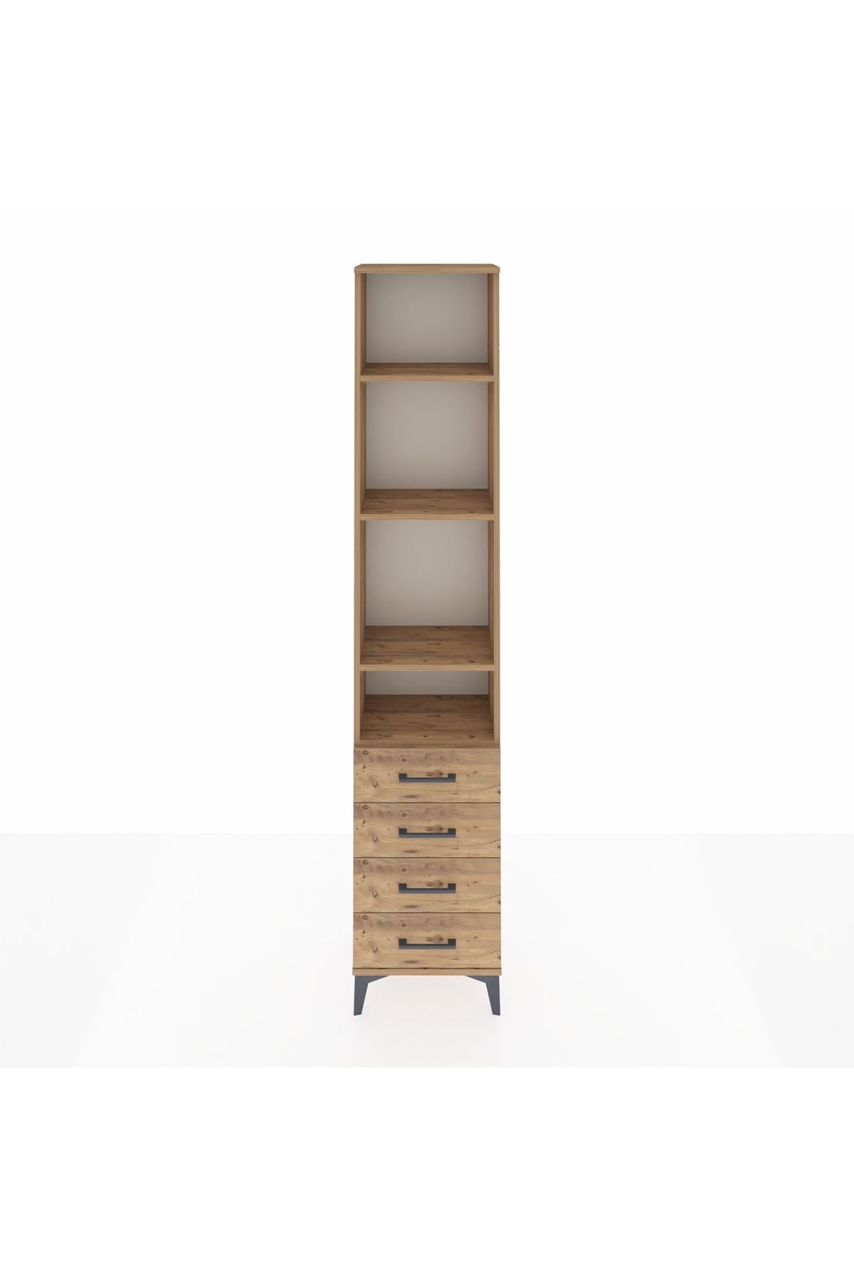 Arges Dolap 4 Raflı 4 Çekmeceli 44x30x221 - S28M170V9A