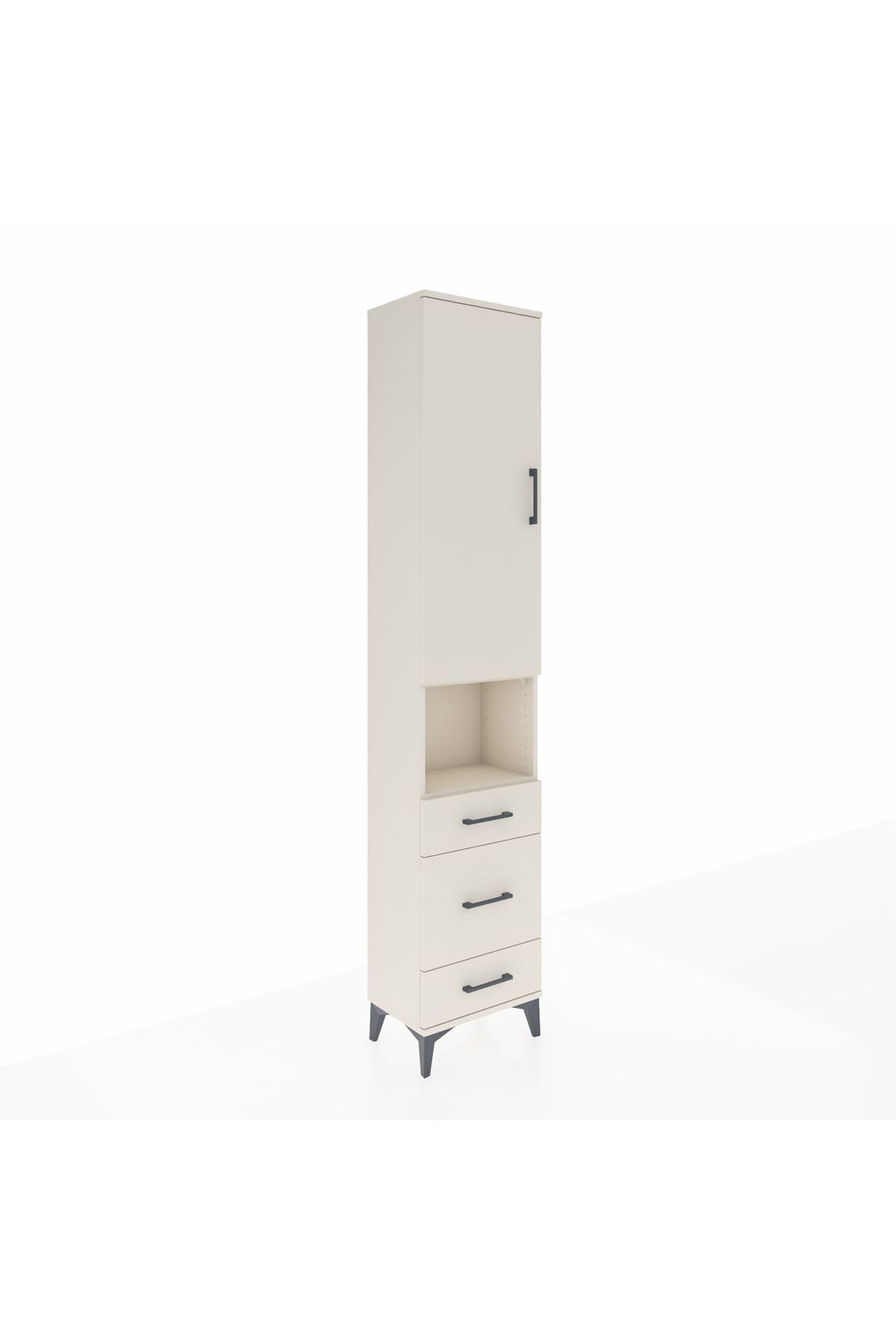 Arges Dolap 3 Raflı 3 Çekmeceli Tek Askılı 44x30x221 - S28M171V1A
