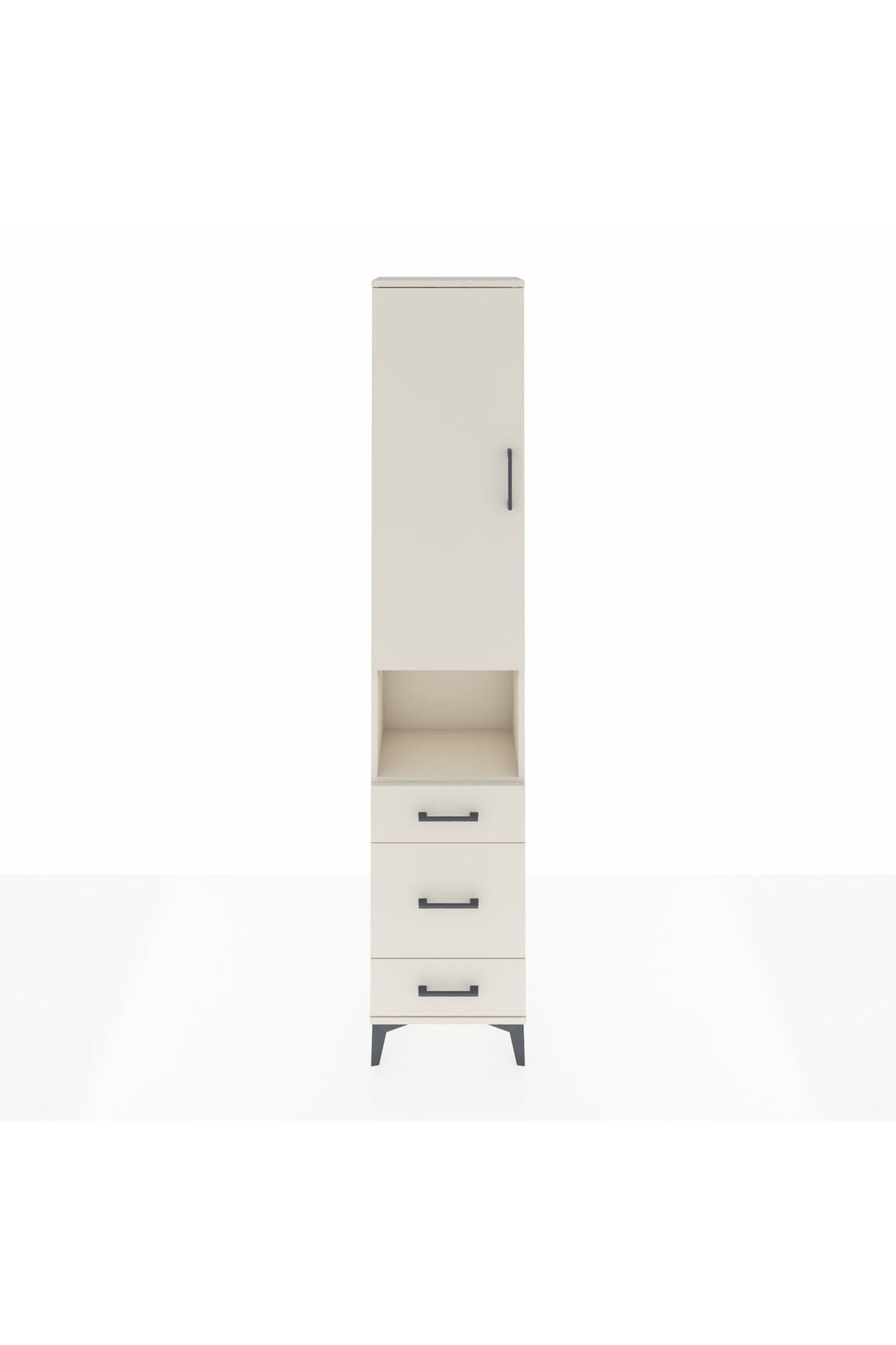 Arges Dolap 3 Raflı 3 Çekmeceli Tek Askılı 44x30x221 - S28M171V1A