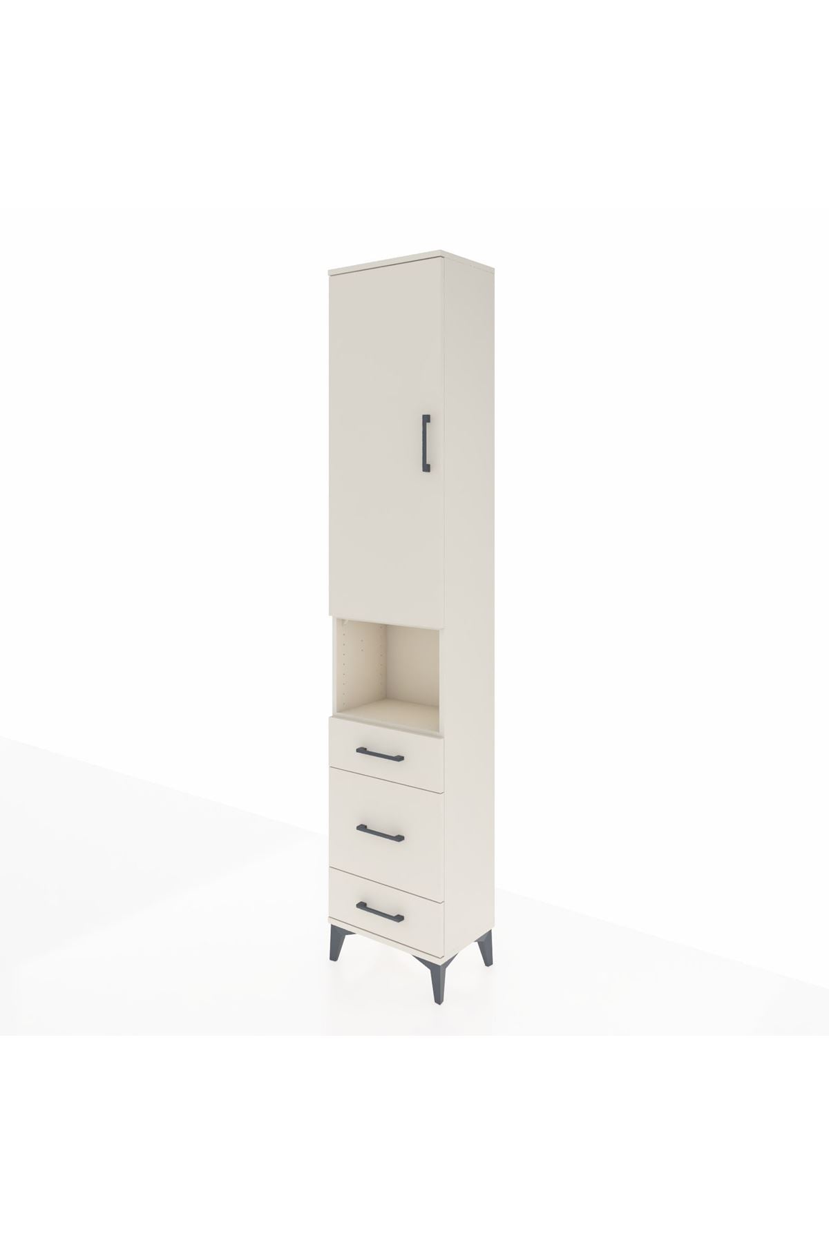 Arges Dolap 3 Raflı 3 Çekmeceli Tek Askılı 44x30x221 - S28M171V1A