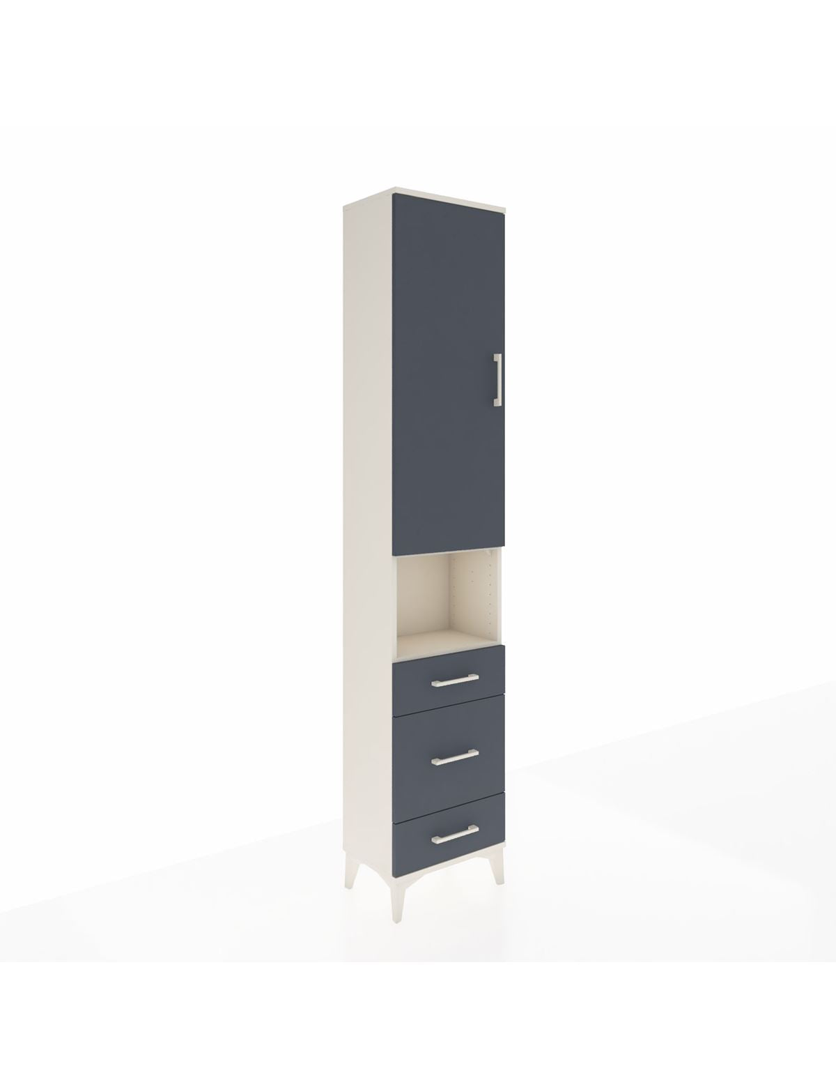 Arges Dolap 3 Raflı 3 Çekmeceli Tek Askılı 44x30x221 - S28M171V2A