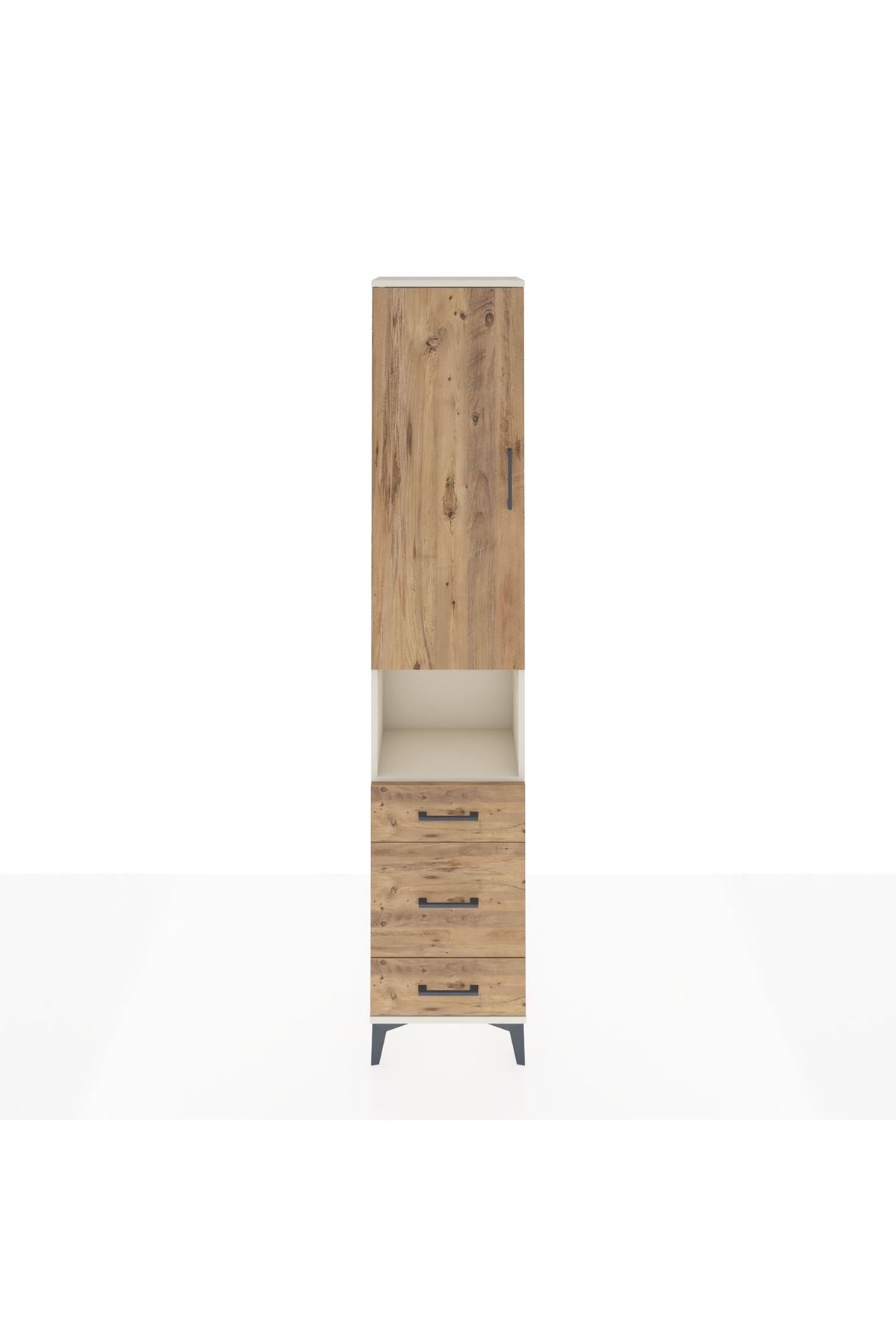 Arges Dolap 3 Raflı 3 Çekmeceli Tek Askılı 44x30x221 - S28M171V3A
