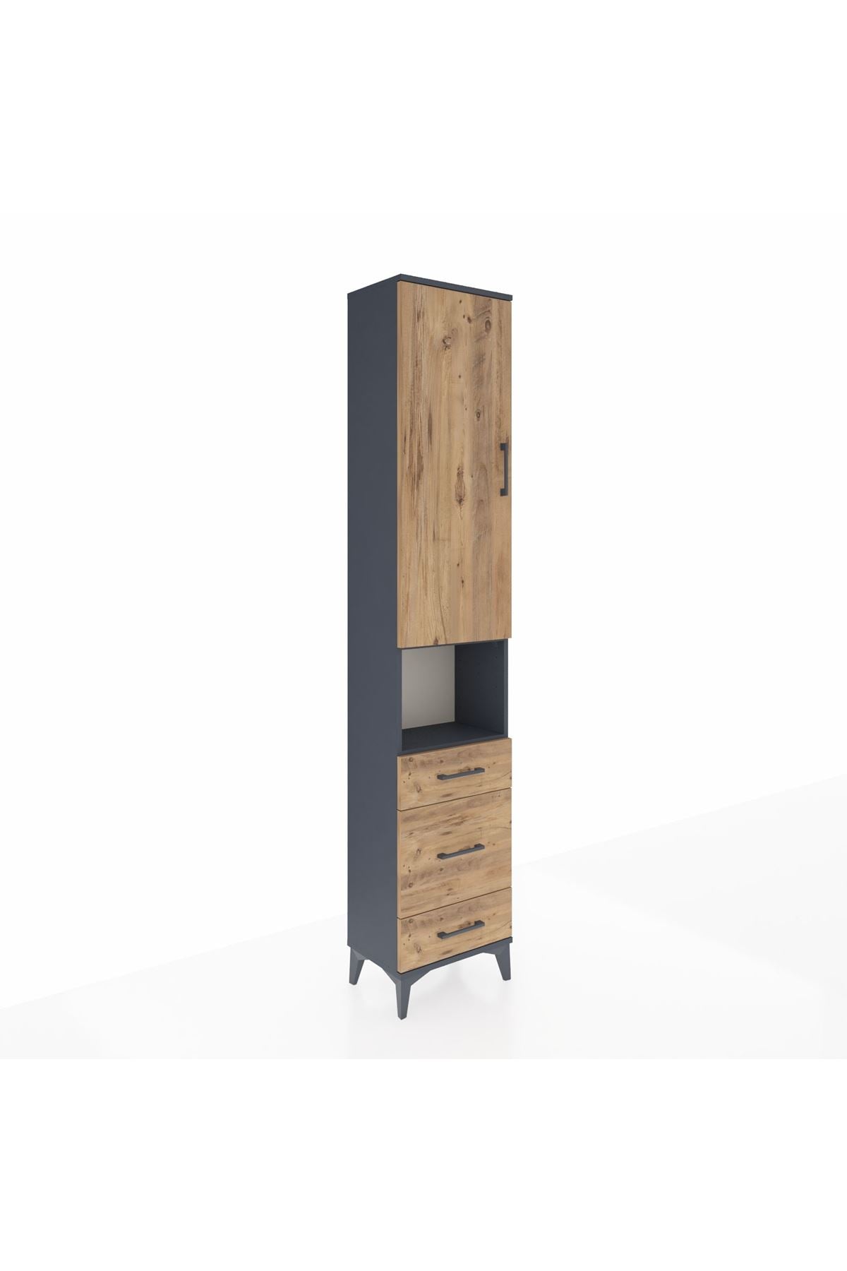 Arges Dolap 3 Raflı 3 Çekmeceli Tek Askılı 44x30x221 - S28M171V6A
