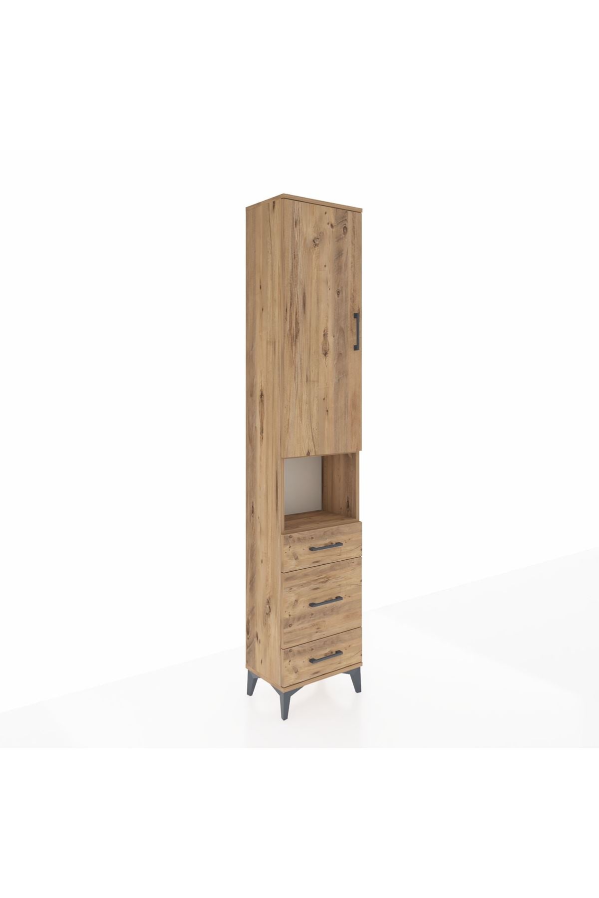 Arges Dolap 3 Raflı 3 Çekmeceli Tek Askılı 44x30x221 - S28M171V9A