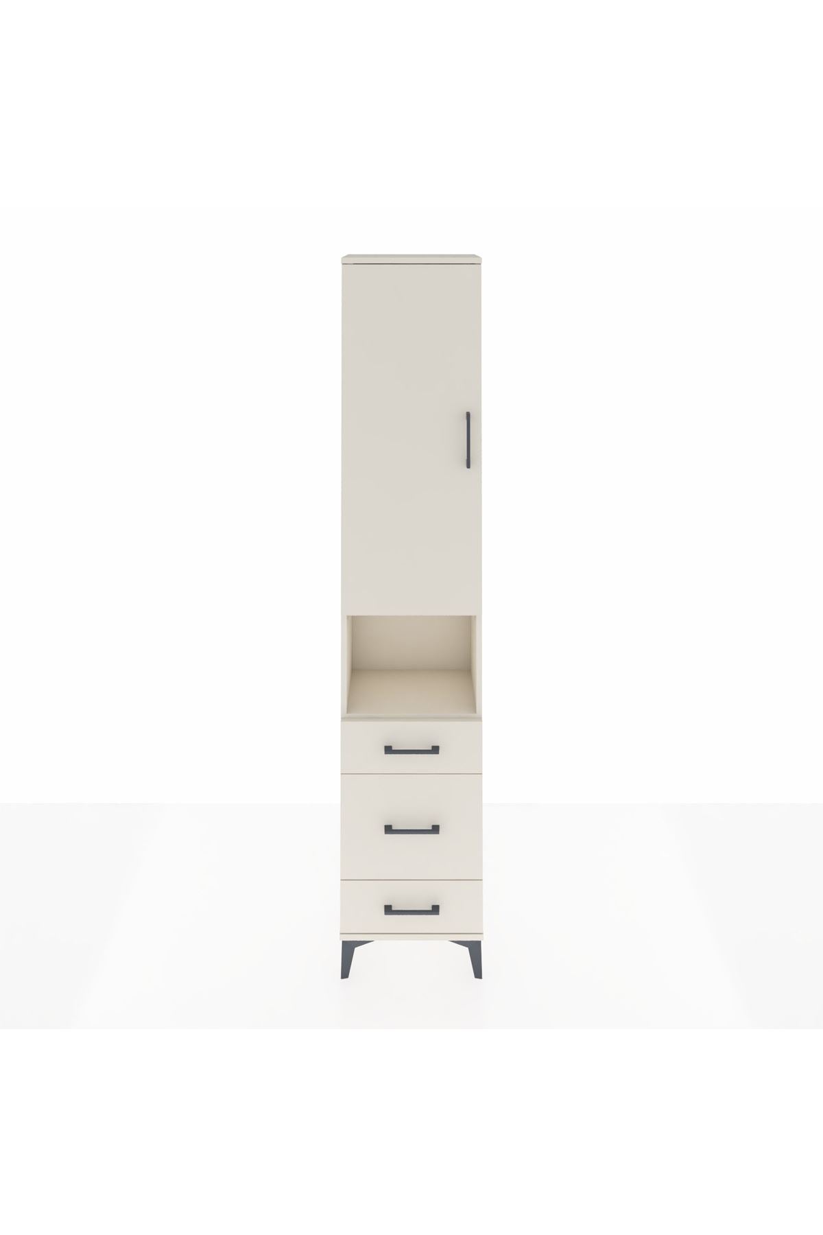 Arges Dolap 4 Raflı 3 Çekmeceli Tek Kapaklı 44x30x221 - S28M172V1A