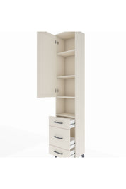 Arges Dolap 4 Raflı 3 Çekmeceli Tek Kapaklı 44x30x221 - S28M172V1A