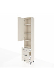 Arges Dolap 4 Raflı 3 Çekmeceli Tek Kapaklı 44x30x221 - S28M172V1A