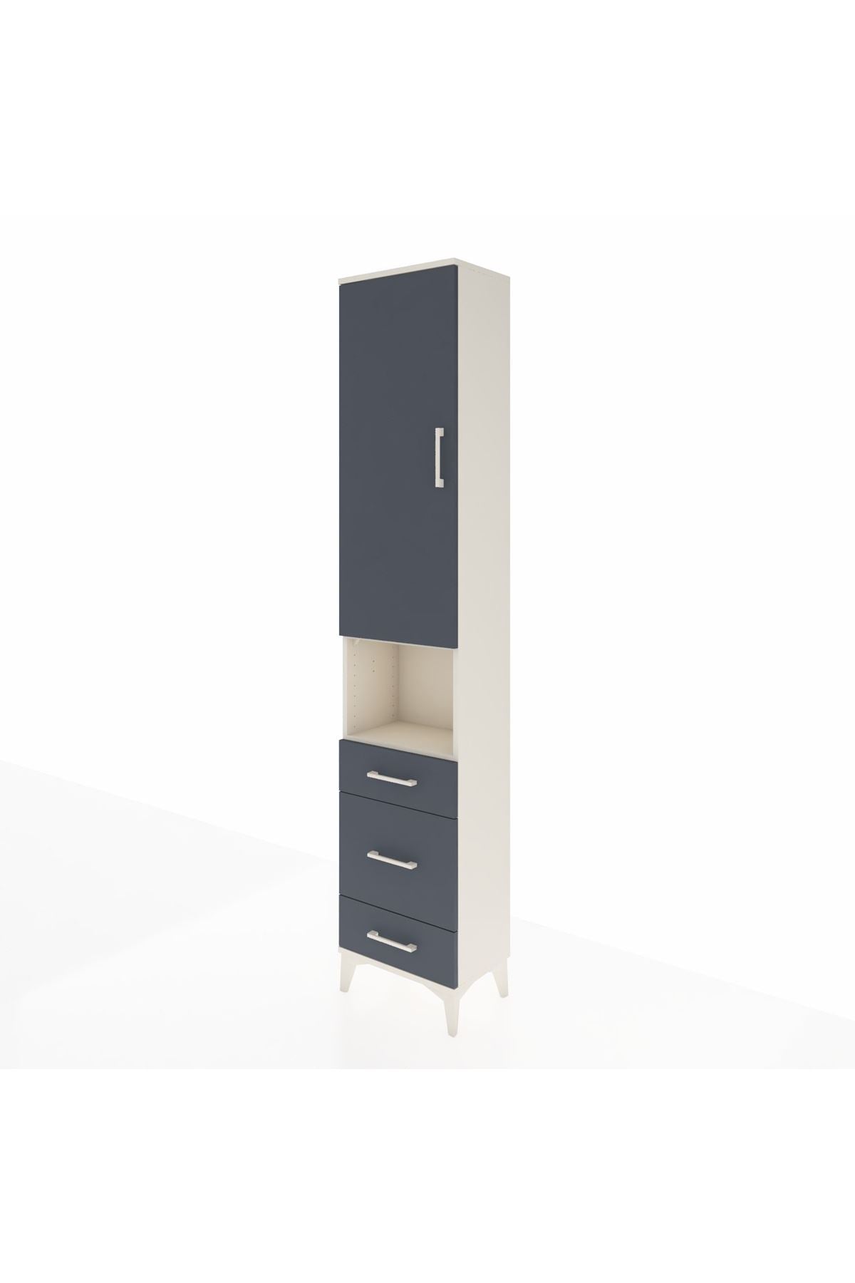 Arges Dolap 4 Raflı 3 Çekmeceli Tek Kapaklı 44x30x221 - S28M172V2A