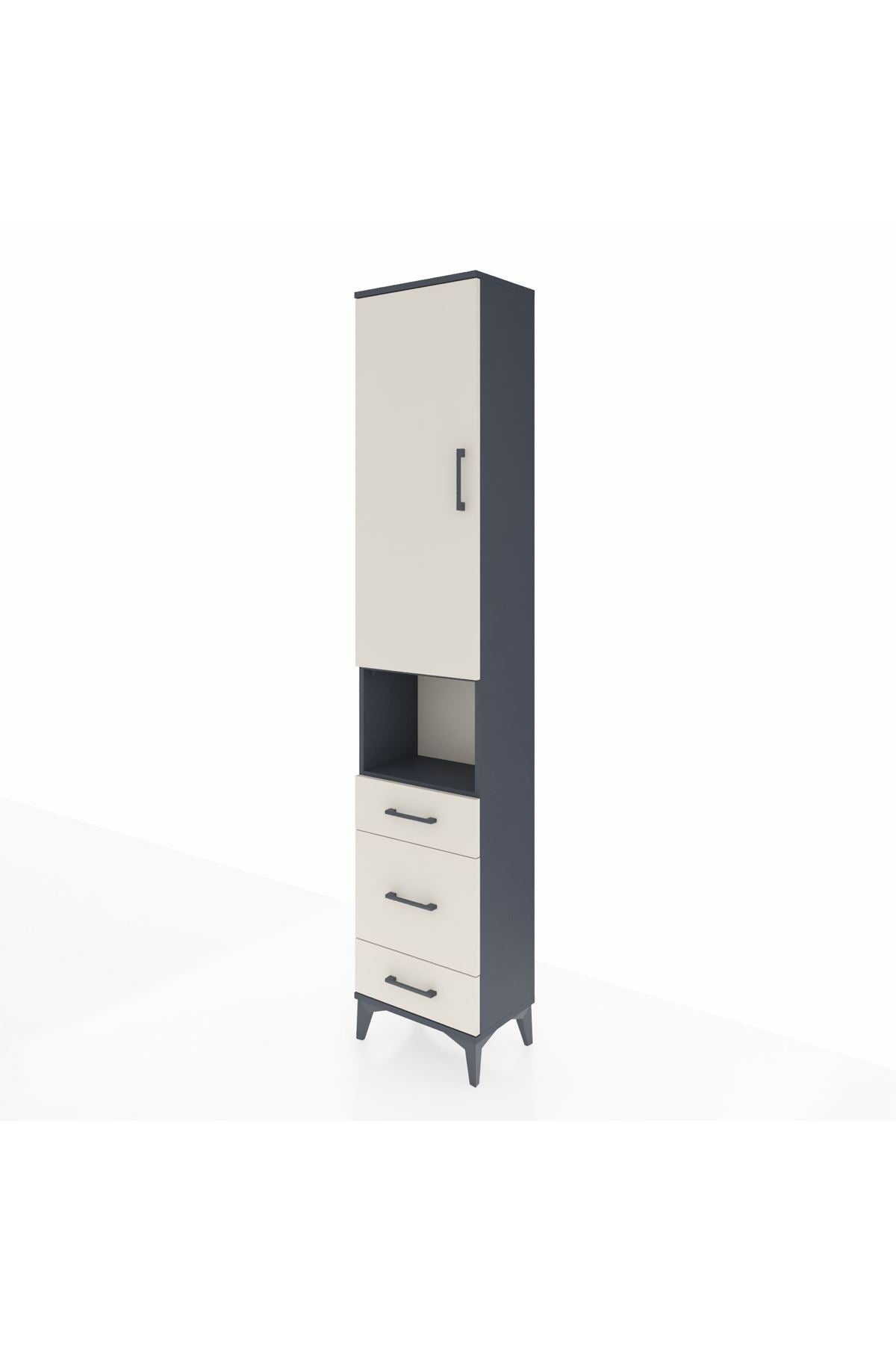 Arges Dolap 4 Raflı 3 Çekmeceli Tek Kapaklı 44x30x221 - S28M172V4A