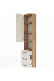 Arges Dolap 4 Raflı 3 Çekmeceli Tek Kapaklı 44x30x221 - S28M172V7A
