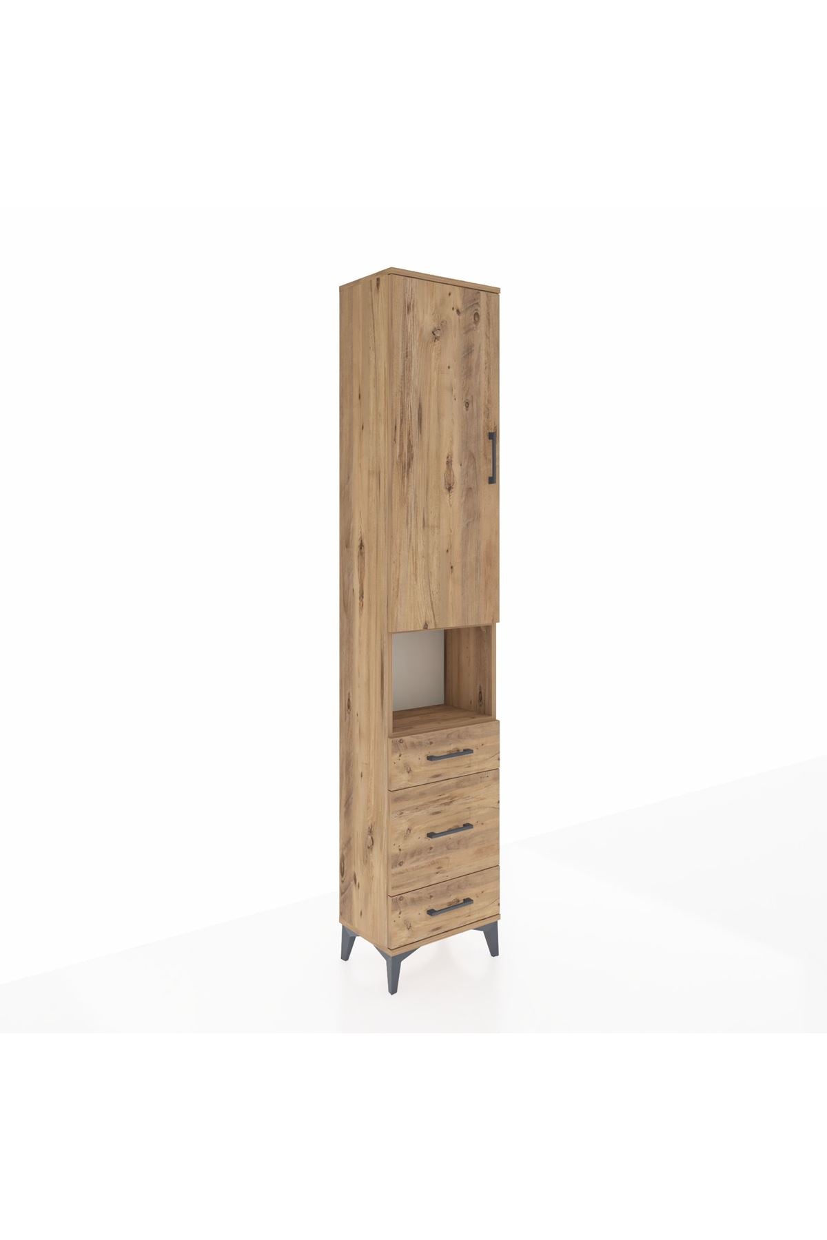 Arges Dolap 4 Raflı 3 Çekmeceli Tek Kapaklı 44x30x221 - S28M172V9A
