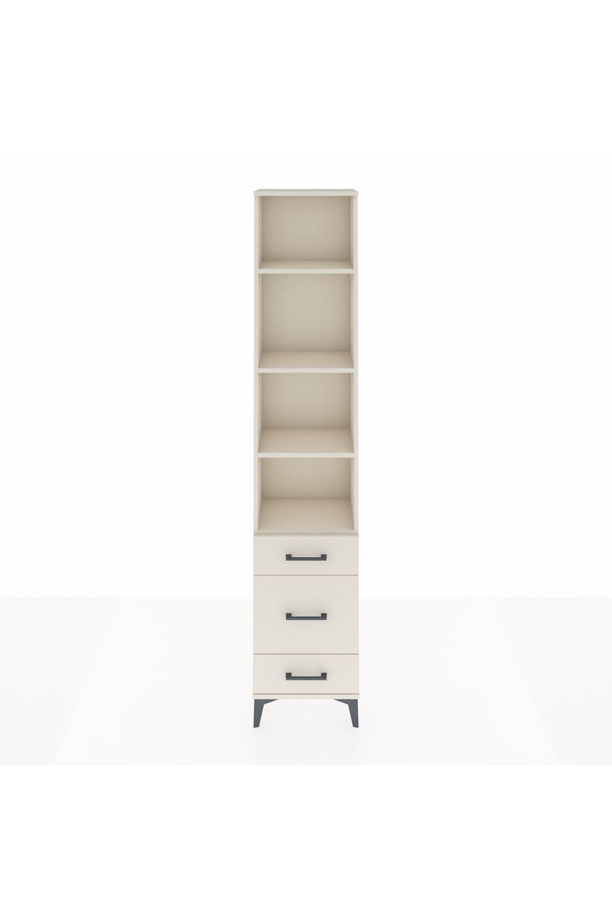 Arges Dolap 4 Raflı 3 Çekmeceli 44x30x221 - S28M173V1A