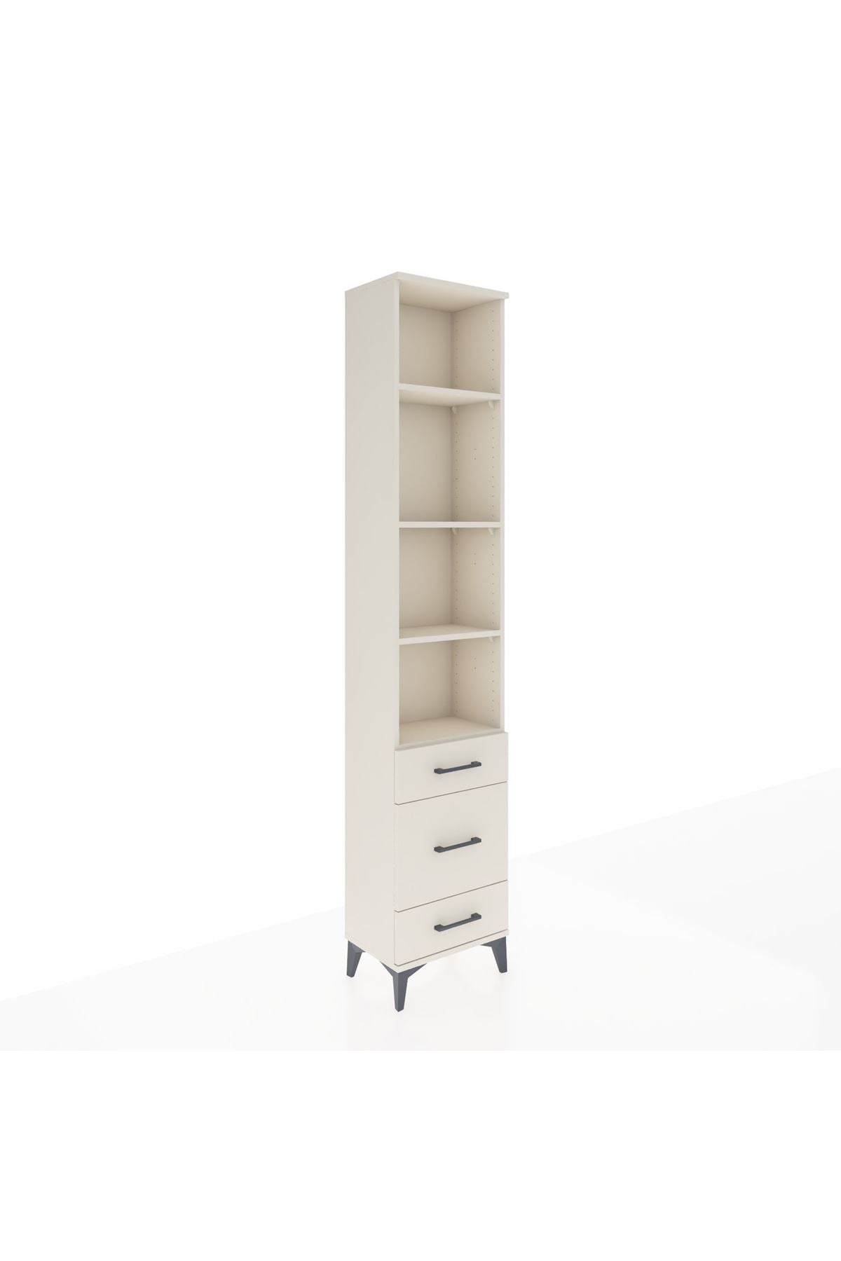 Arges Dolap 4 Raflı 3 Çekmeceli 44x30x221 - S28M173V1A
