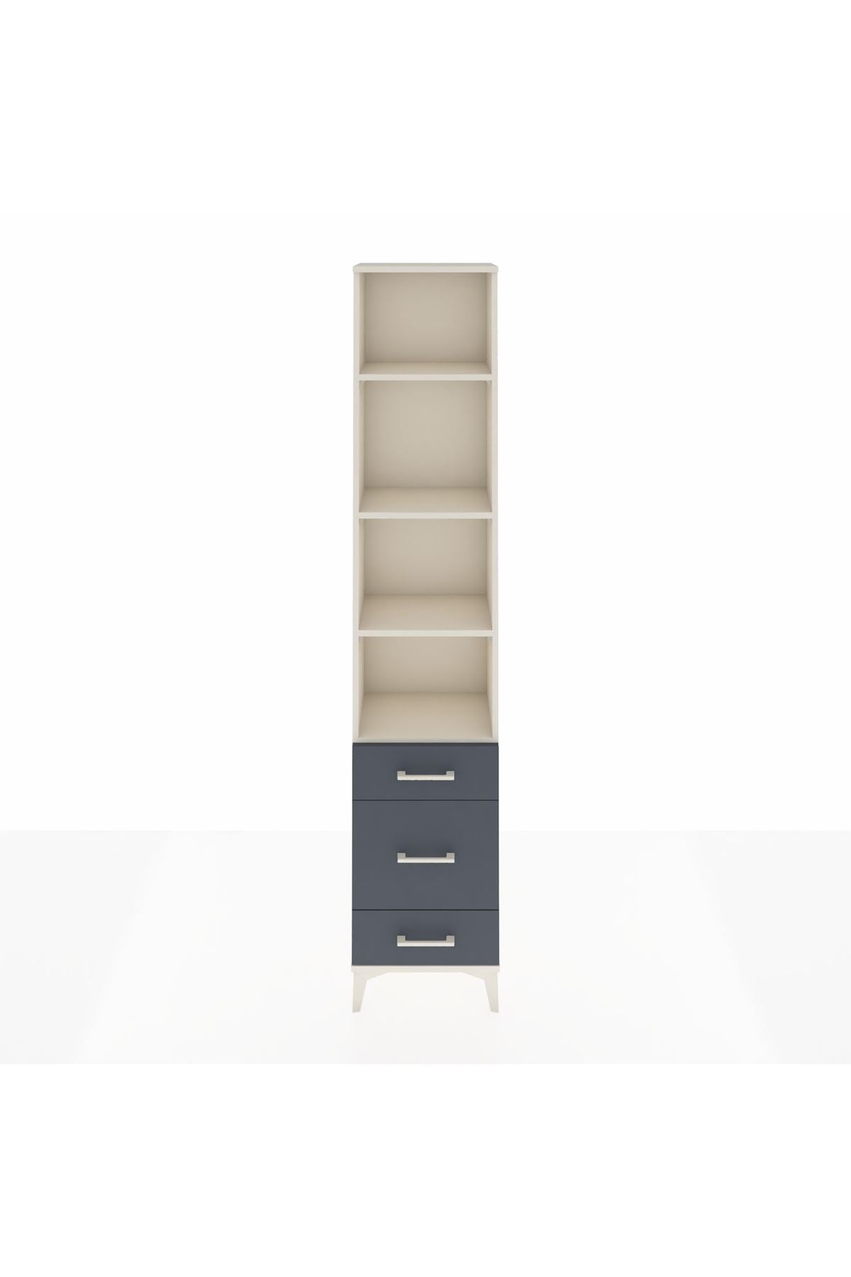 Arges Dolap 4 Raflı 3 Çekmeceli 44x30x221 - S28M173V2A
