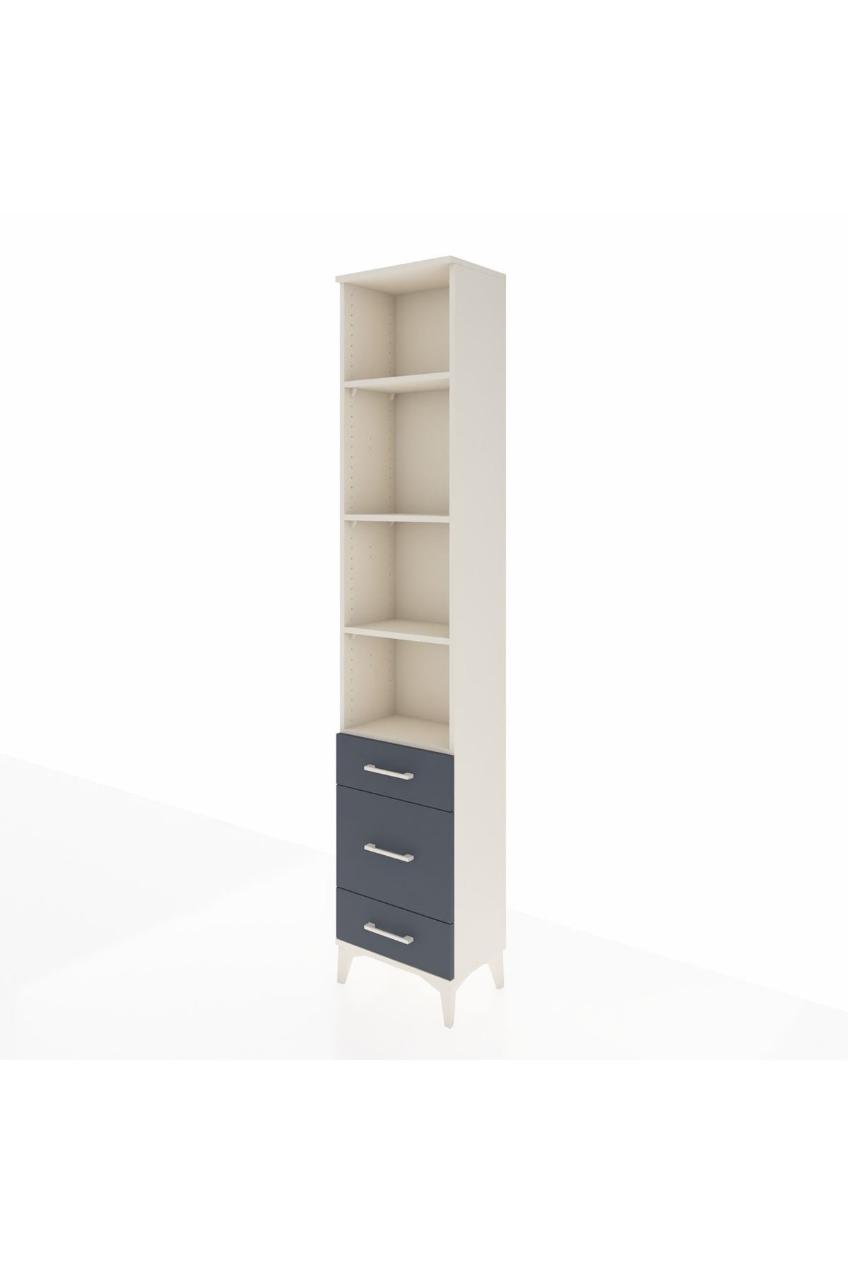 Arges Dolap 4 Raflı 3 Çekmeceli 44x30x221 - S28M173V2A