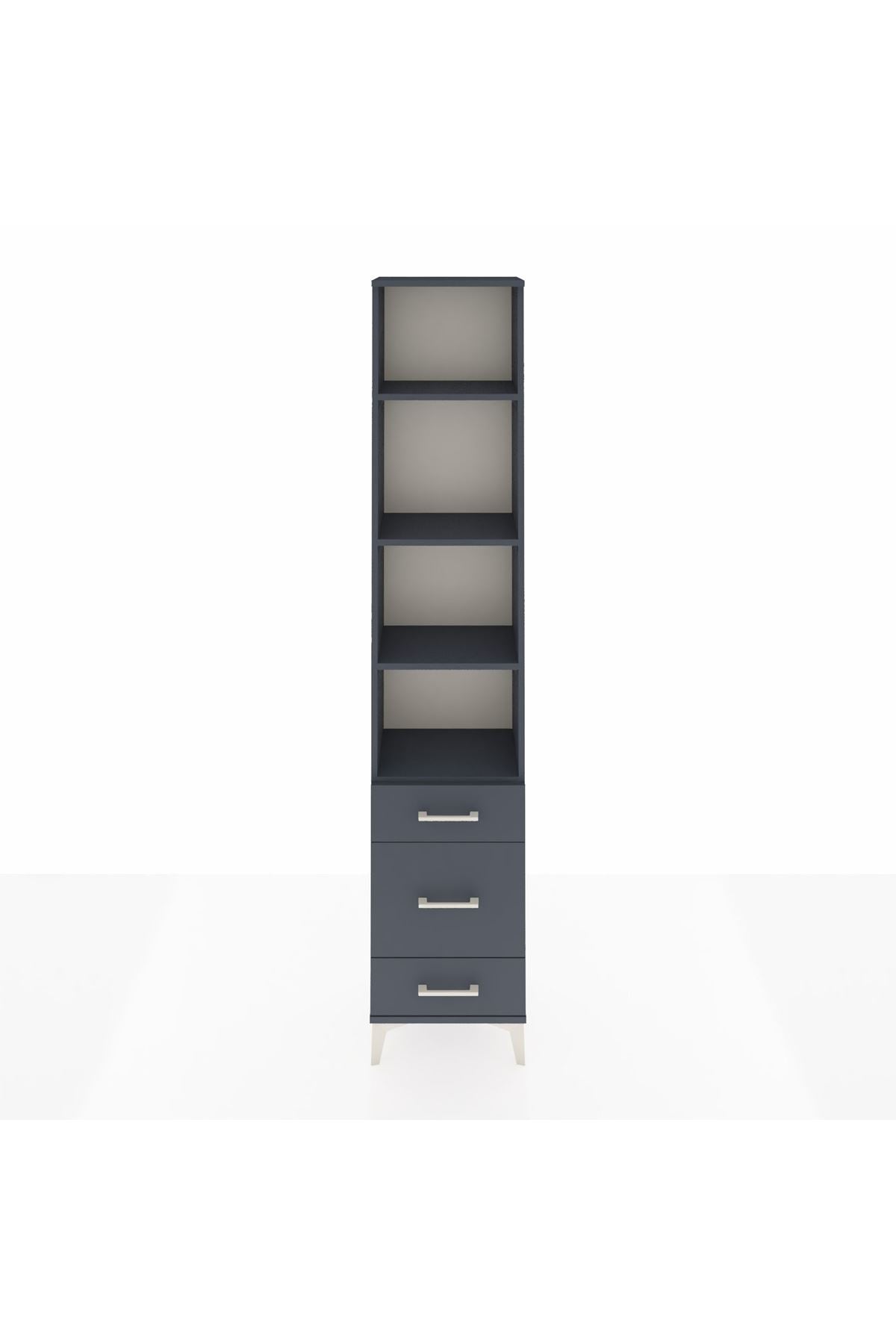 Arges Dolap 4 Raflı 3 Çekmeceli 44x30x221 - S28M173V5A