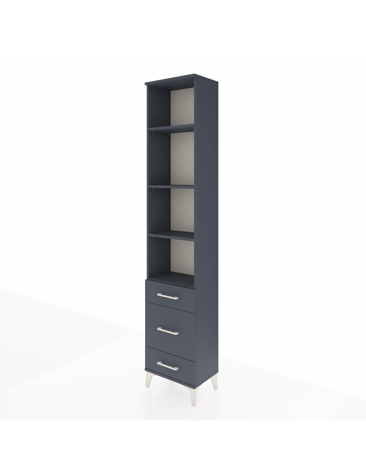 Arges Dolap 4 Raflı 3 Çekmeceli 44x30x221 - S28M173V5A