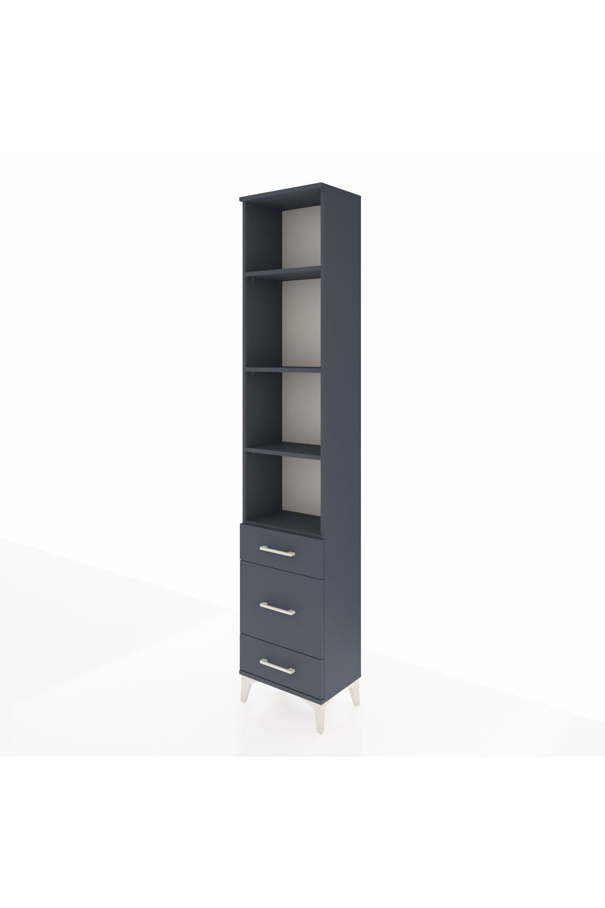 Arges Dolap 4 Raflı 3 Çekmeceli 44x30x221 - S28M173V5A