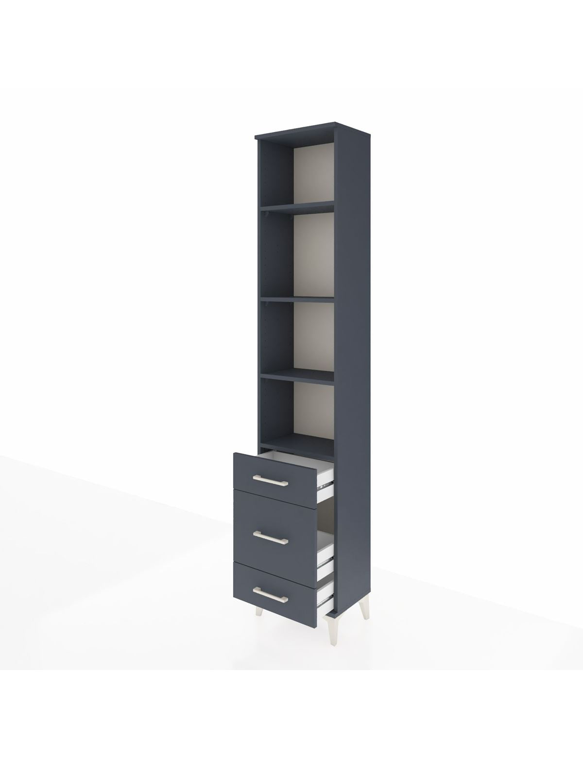 Arges Dolap 4 Raflı 3 Çekmeceli 44x30x221 - S28M173V5A