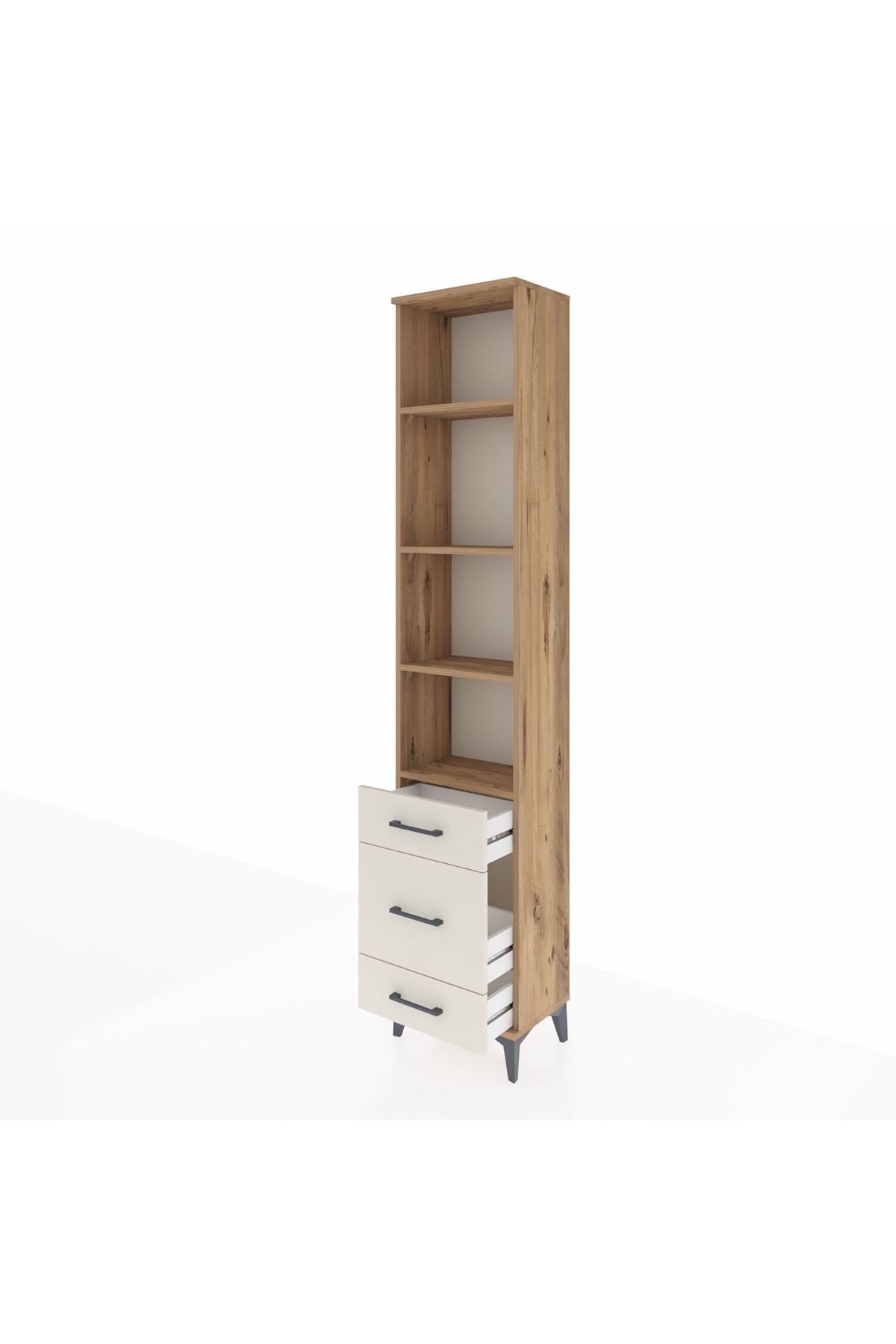 Arges Dolap 4 Raflı 3 Çekmeceli 44x30x221 - S28M173V7A