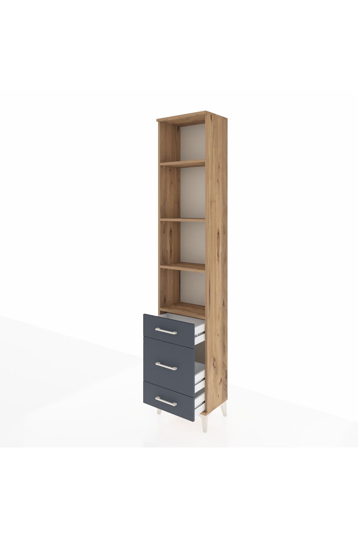 Arges Dolap 4 Raflı 3 Çekmeceli 44x30x221 - S28M173V8A