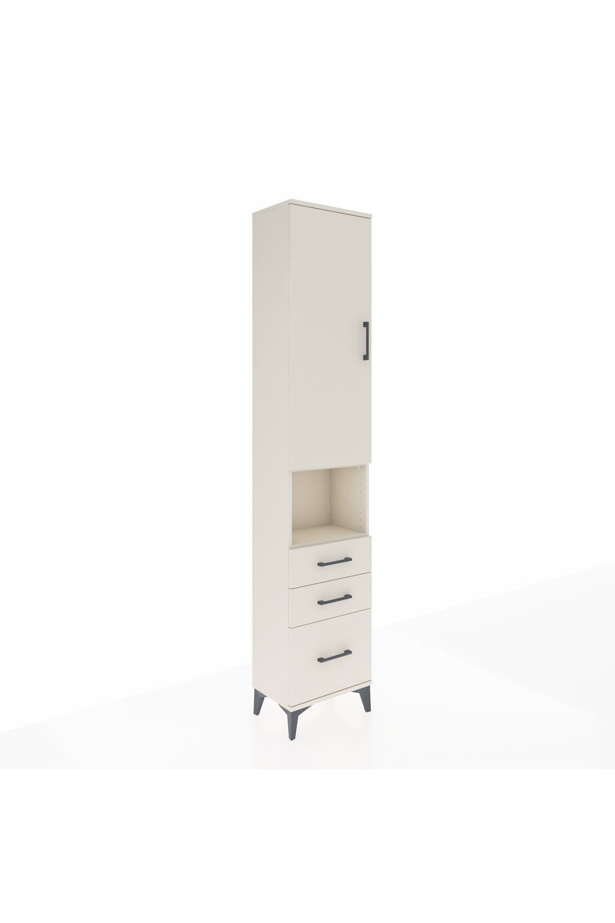 Arges Dolap 3 Raflı 3 Çekmeceli Tek Askılı 44x30x221 - S28M174V1A
