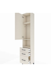 Arges Dolap 3 Raflı 3 Çekmeceli Tek Askılı 44x30x221 - S28M174V1A