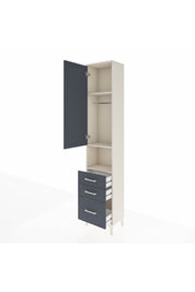 Arges Dolap 3 Raflı 3 Çekmeceli Tek Askılı 44x30x221 - S28M174V2A