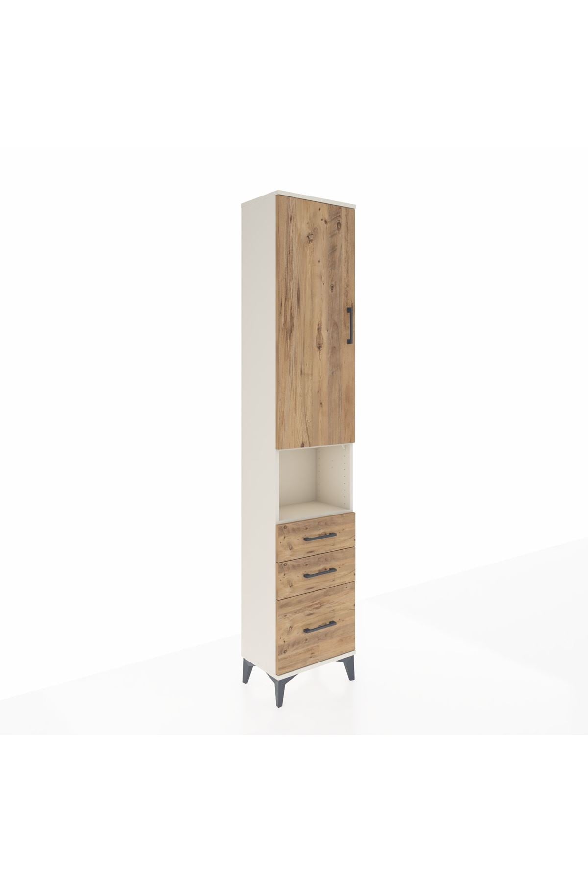 Arges Dolap 3 Raflı 3 Çekmeceli Tek Askılı 44x30x221 - S28M174V3A