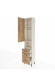 Arges Dolap 3 Raflı 3 Çekmeceli Tek Askılı 44x30x221 - S28M174V3A