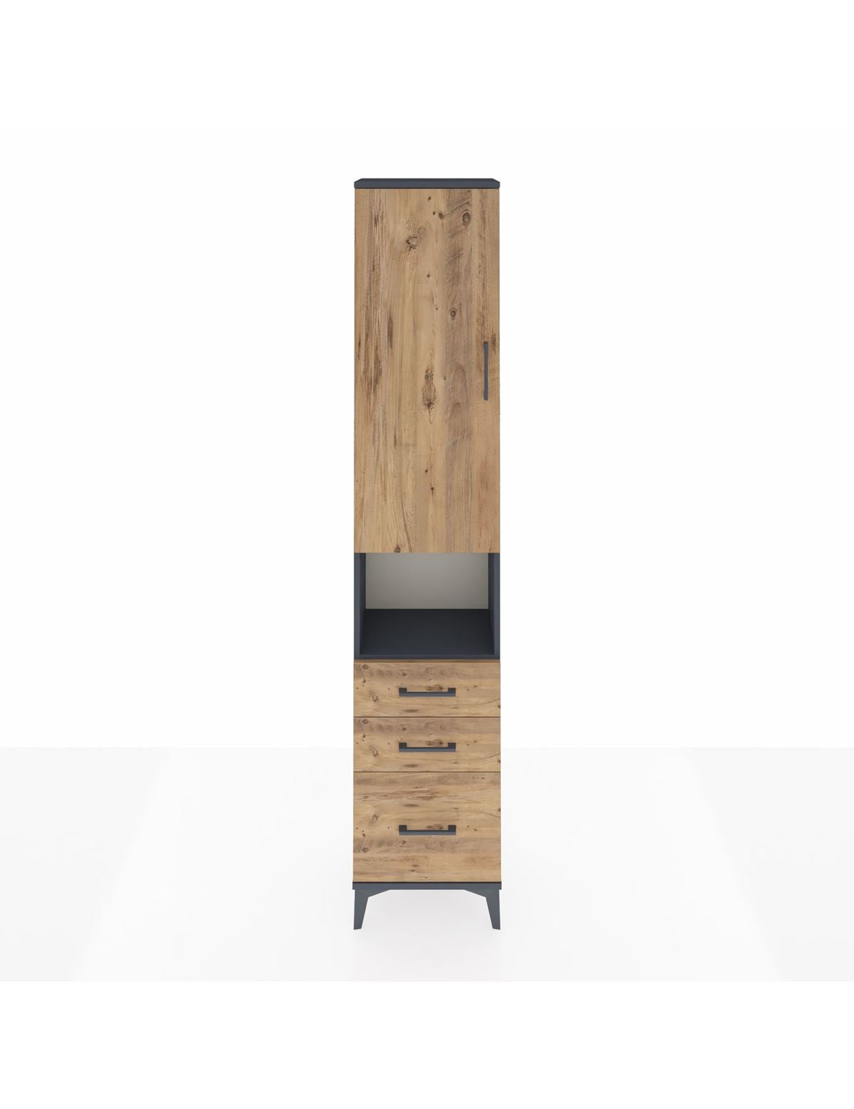 Arges Dolap 3 Raflı 3 Çekmeceli Tek Askılı 44x30x221 - S28M174V6A