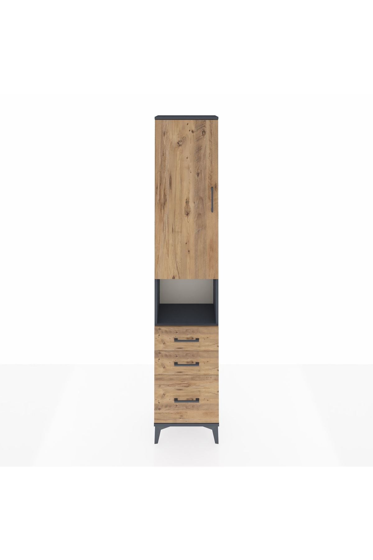 Arges Dolap 3 Raflı 3 Çekmeceli Tek Askılı 44x30x221 - S28M174V6A