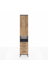Arges Dolap 3 Raflı 3 Çekmeceli Tek Askılı 44x30x221