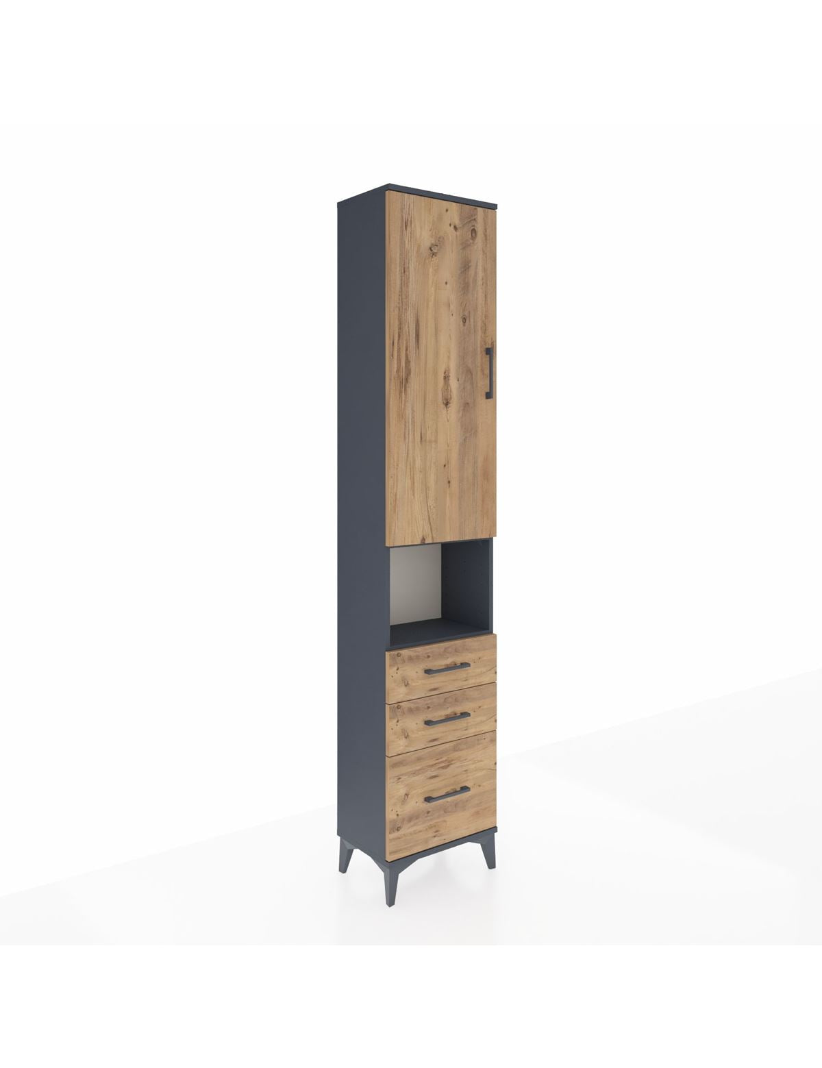 Arges Dolap 3 Raflı 3 Çekmeceli Tek Askılı 44x30x221 - S28M174V6A