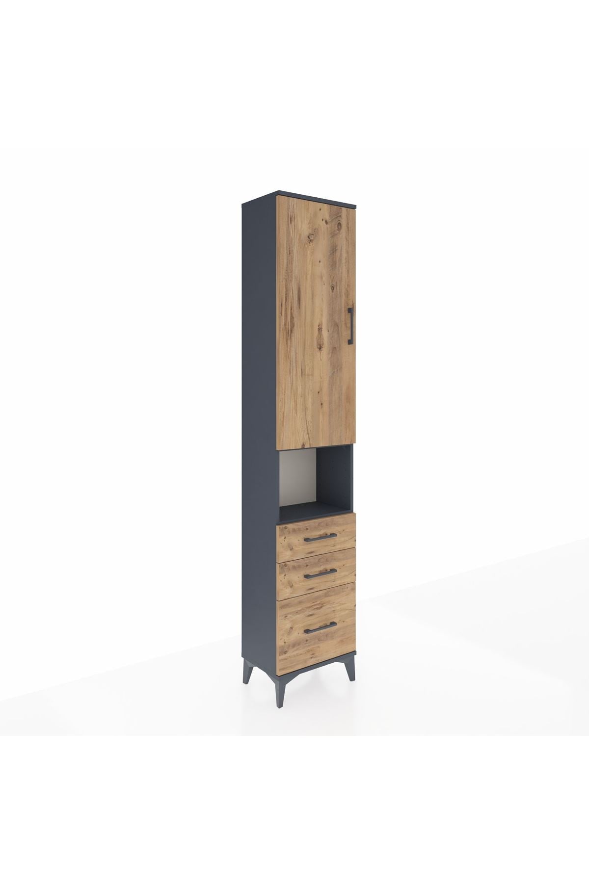 Arges Dolap 3 Raflı 3 Çekmeceli Tek Askılı 44x30x221 - S28M174V6A