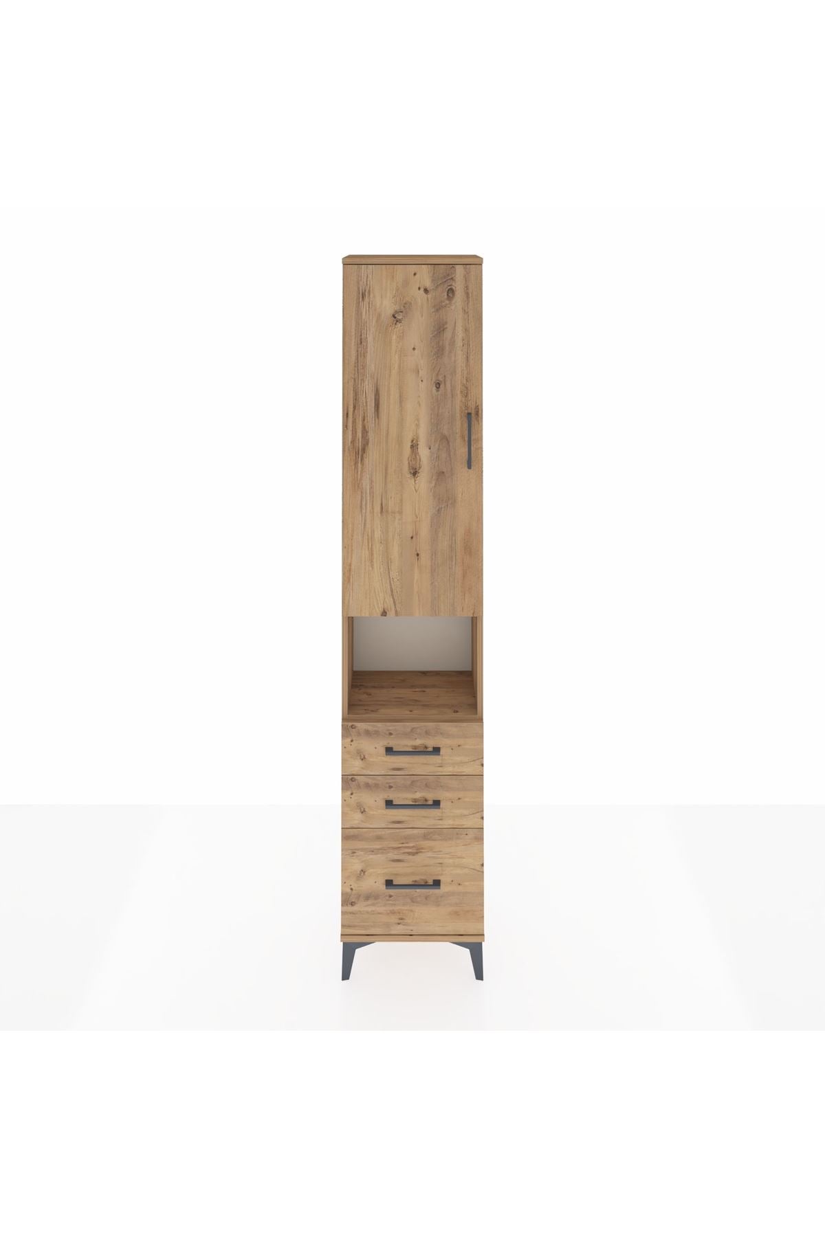 Arges Dolap 3 Raflı 3 Çekmeceli Tek Askılı 44x30x221 - S28M174V9A