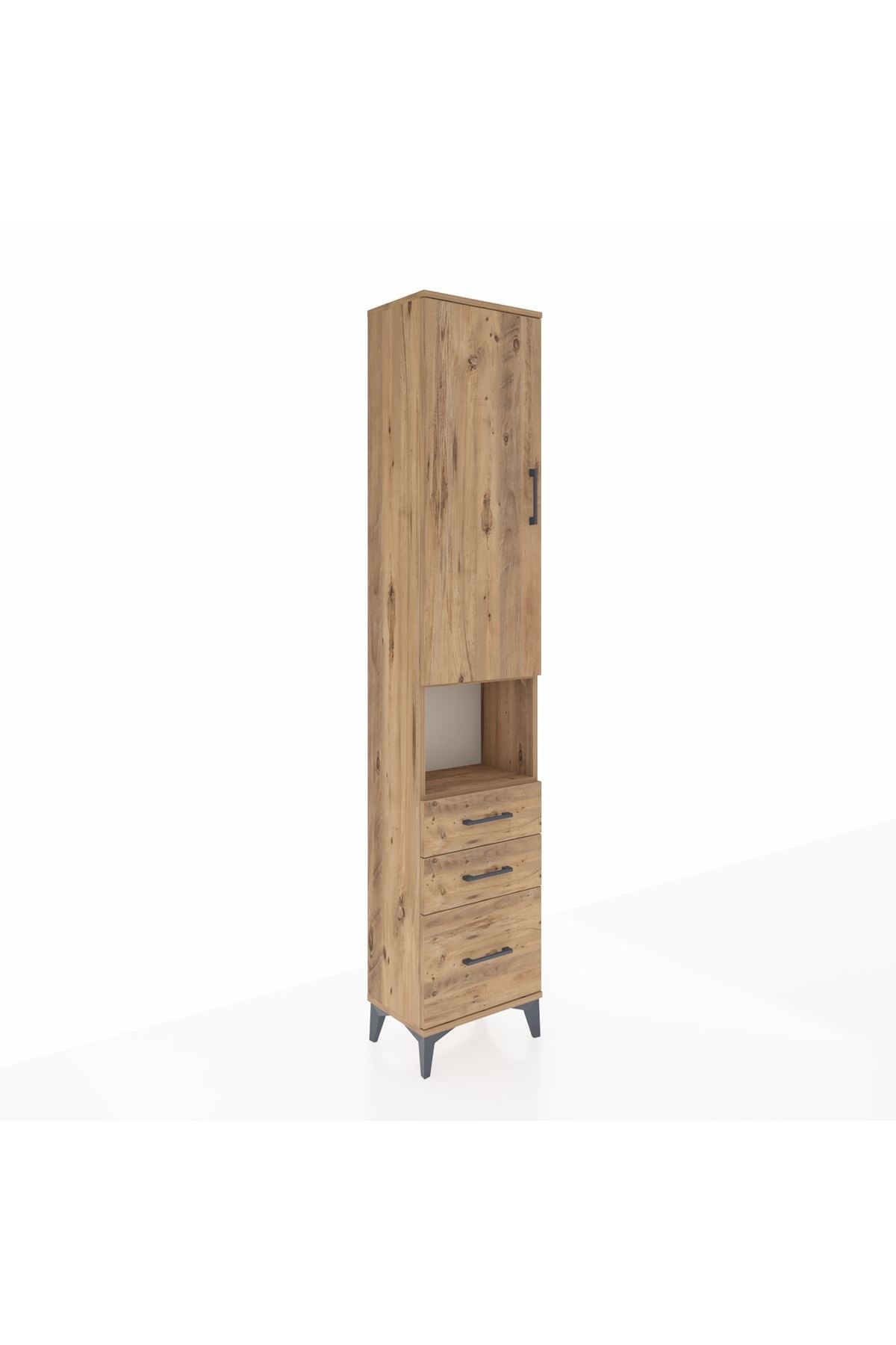 Arges Dolap 3 Raflı 3 Çekmeceli Tek Askılı 44x30x221 - S28M174V9A