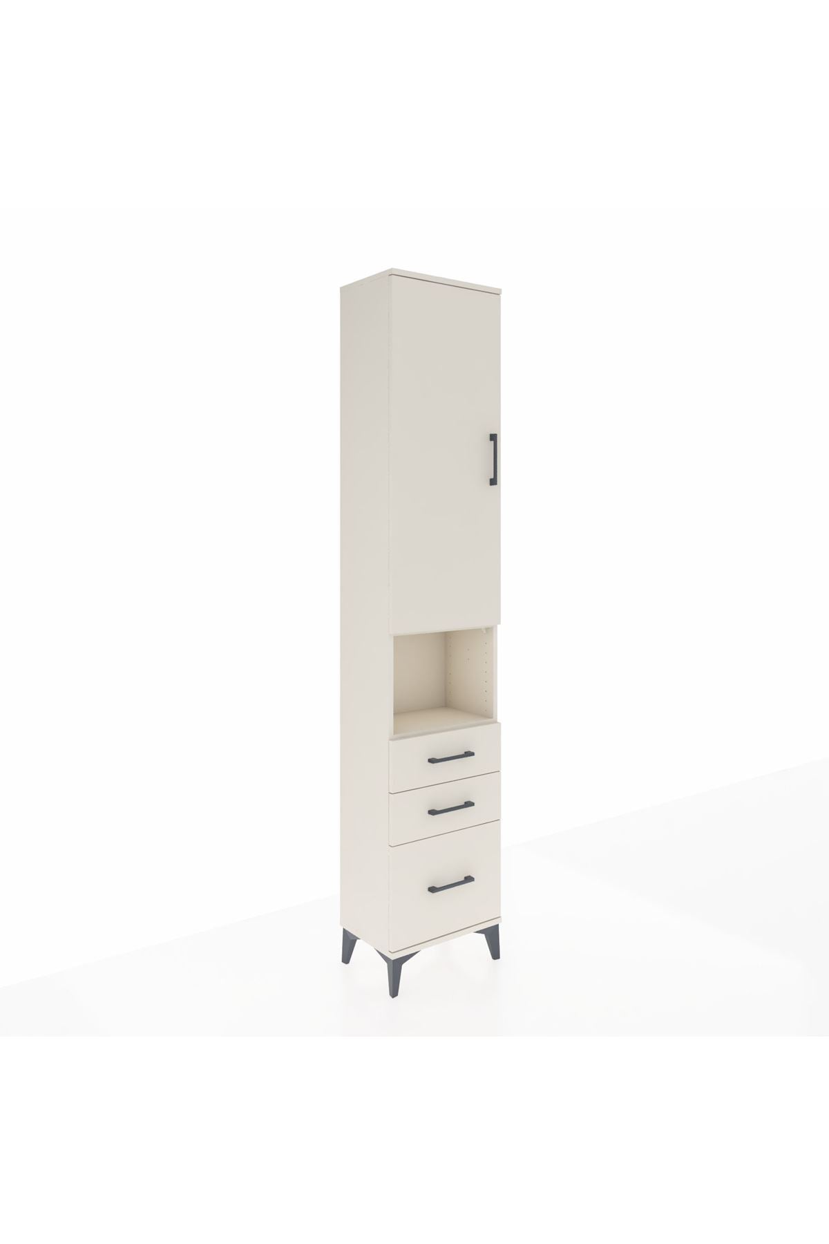 Arges Dolap 4 Raflı 3 Çekmeceli Tek Kapaklı 44x30x221 - S28M175V1A