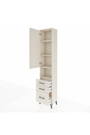 Arges Dolap 4 Raflı 3 Çekmeceli Tek Kapaklı 44x30x221 - S28M175V1A