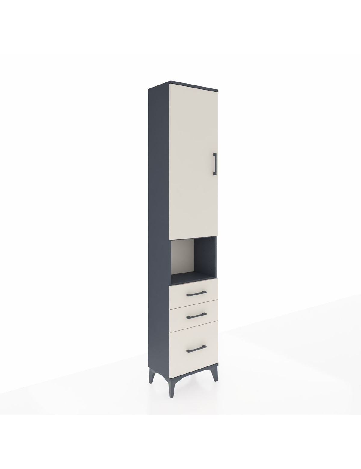 Arges Dolap 4 Raflı 3 Çekmeceli Tek Kapaklı 44x30x221 - S28M175V4A