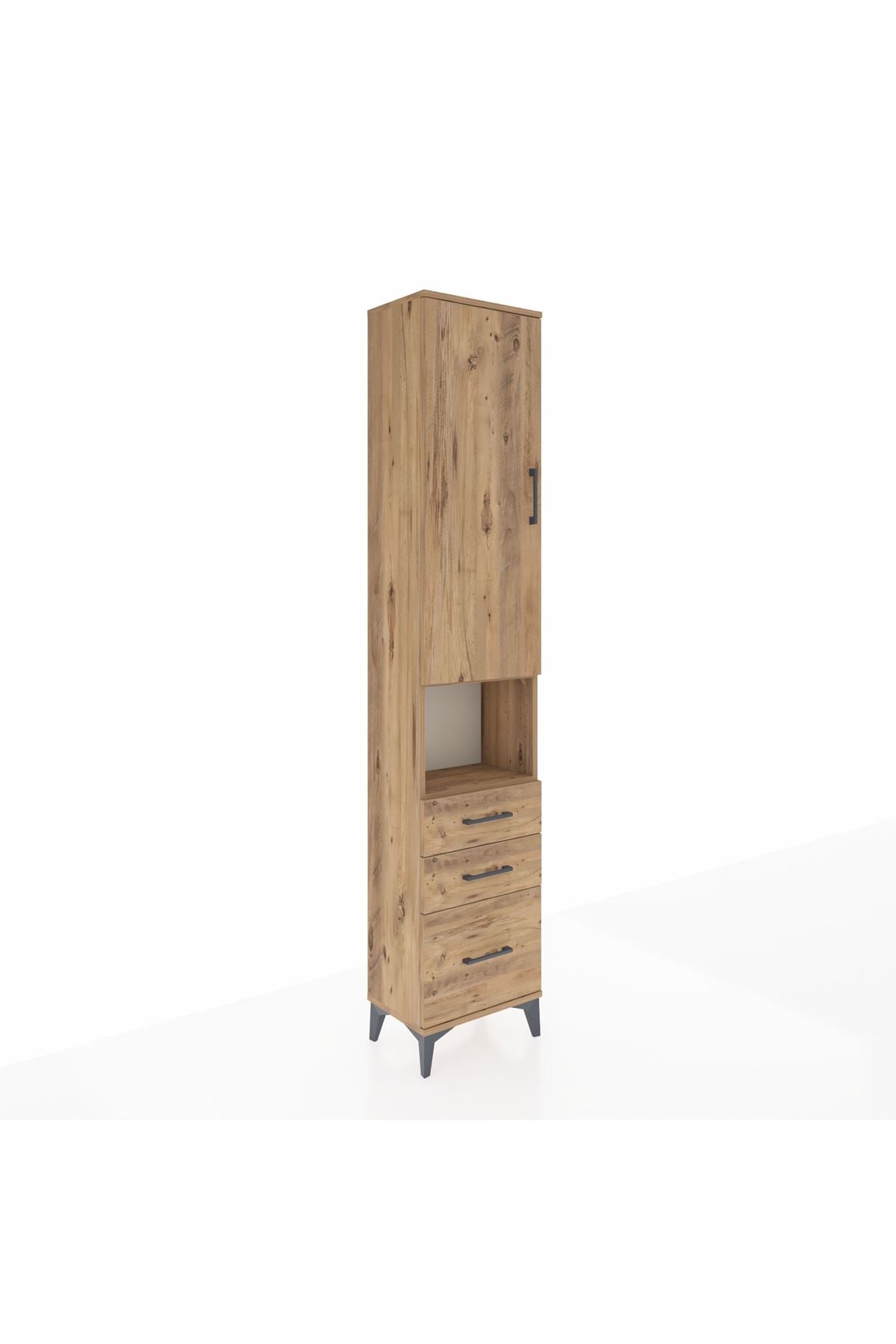 Arges Dolap 4 Raflı 3 Çekmeceli Tek Kapaklı 44x30x221 - S28M175V9A