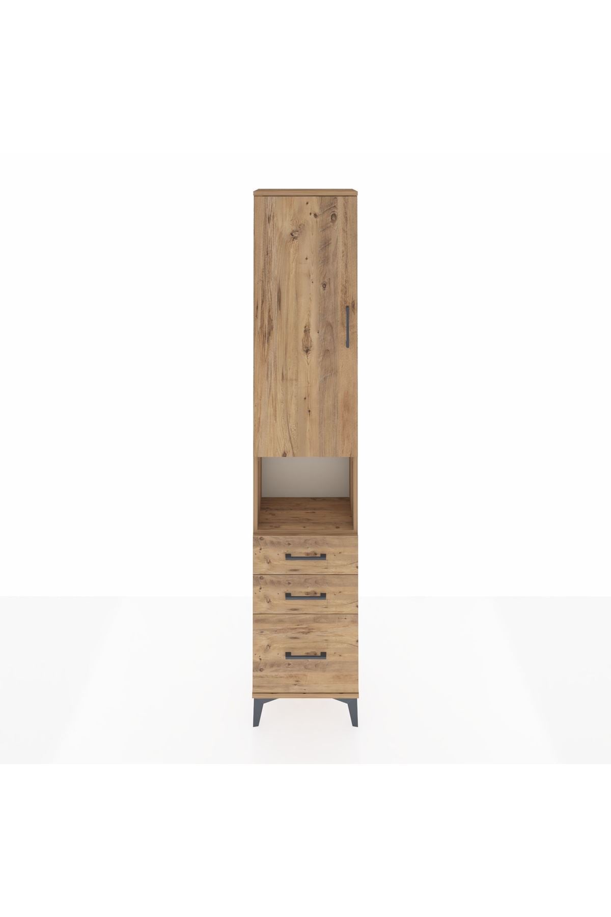 Arges Dolap 4 Raflı 3 Çekmeceli Tek Kapaklı 44x30x221 - S28M175V9A