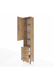 Arges Dolap 4 Raflı 3 Çekmeceli Tek Kapaklı 44x30x221 - S28M175V9A
